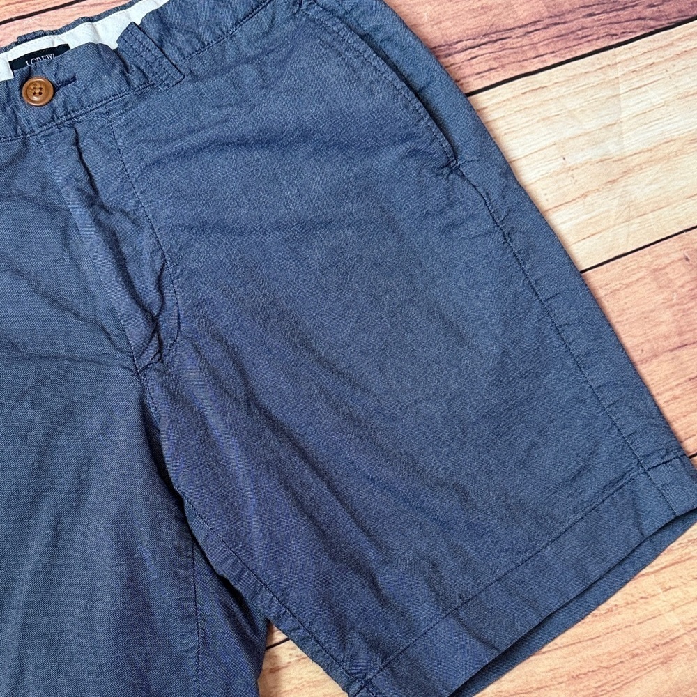 J. Crew Blue Men's Flat Front Shorts - Picture 4 of 8